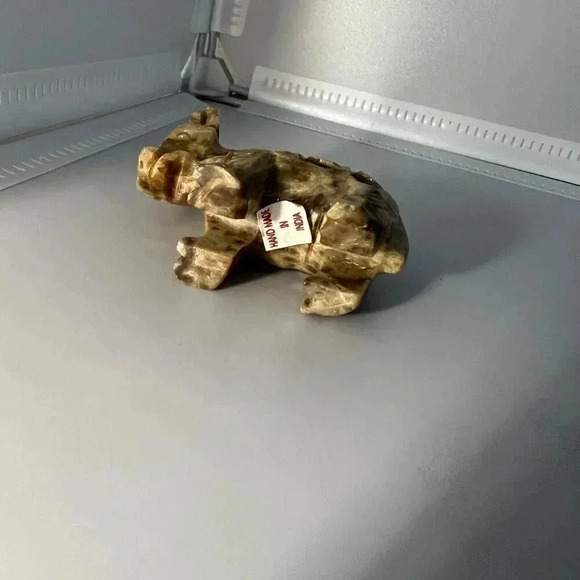 Miniature Donkey With Baby Inside Hand carved In India Soapstone - Picture 2 of 8